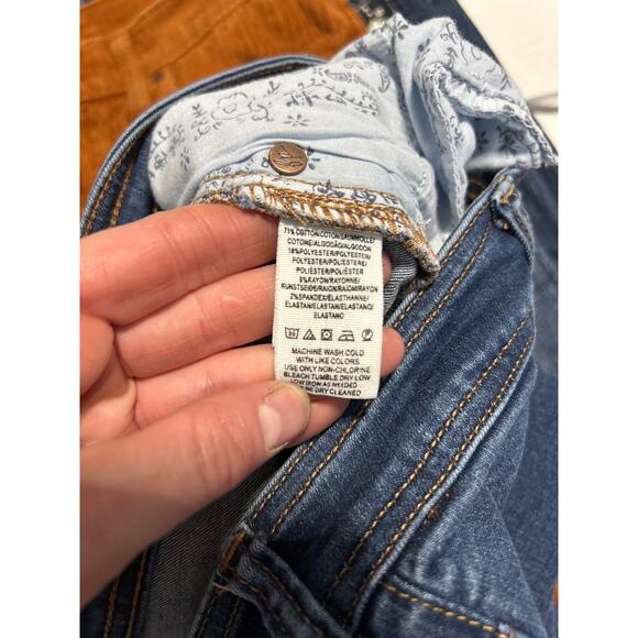 Free People We The Free Women's Size 27 Exposed Button Fly Flare Jeans - Picture 3 of 12